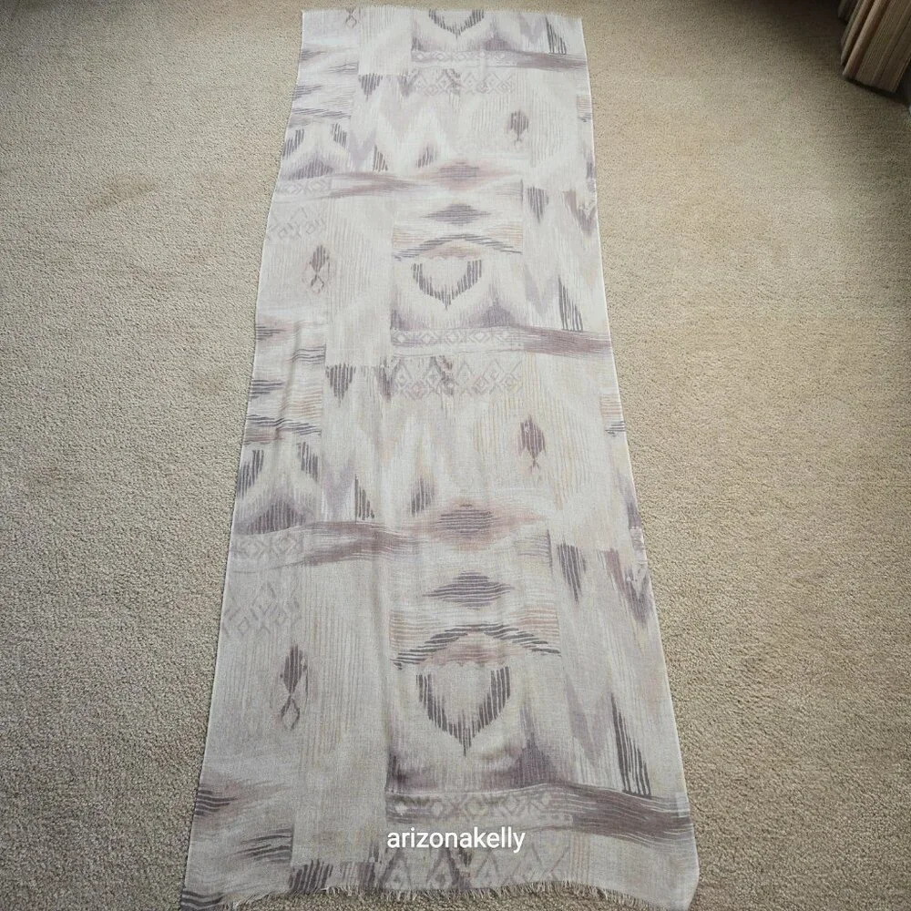 Kinross Silk & Cashmere Lightweight Scarf in Neutral Colors